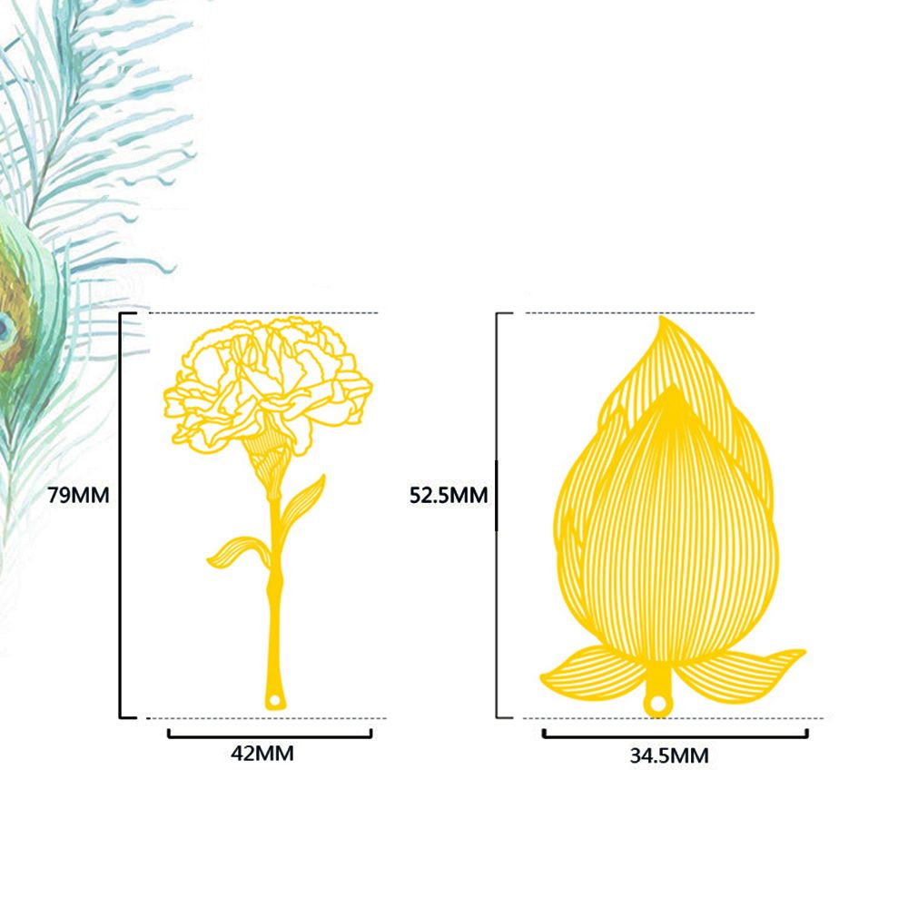 Metal Leaf Bookmark Hollowed Out Brass Leaf Vein Cultural Student Supplies Office School Stationery Accessories
