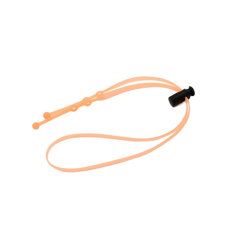 Cordón de silicona para mascarilla desechable, soporte de cuerda anticaída, almacenamiento para mascarilla, cuello ajustable, práctico, con dos ganchos: 1PCS / 02