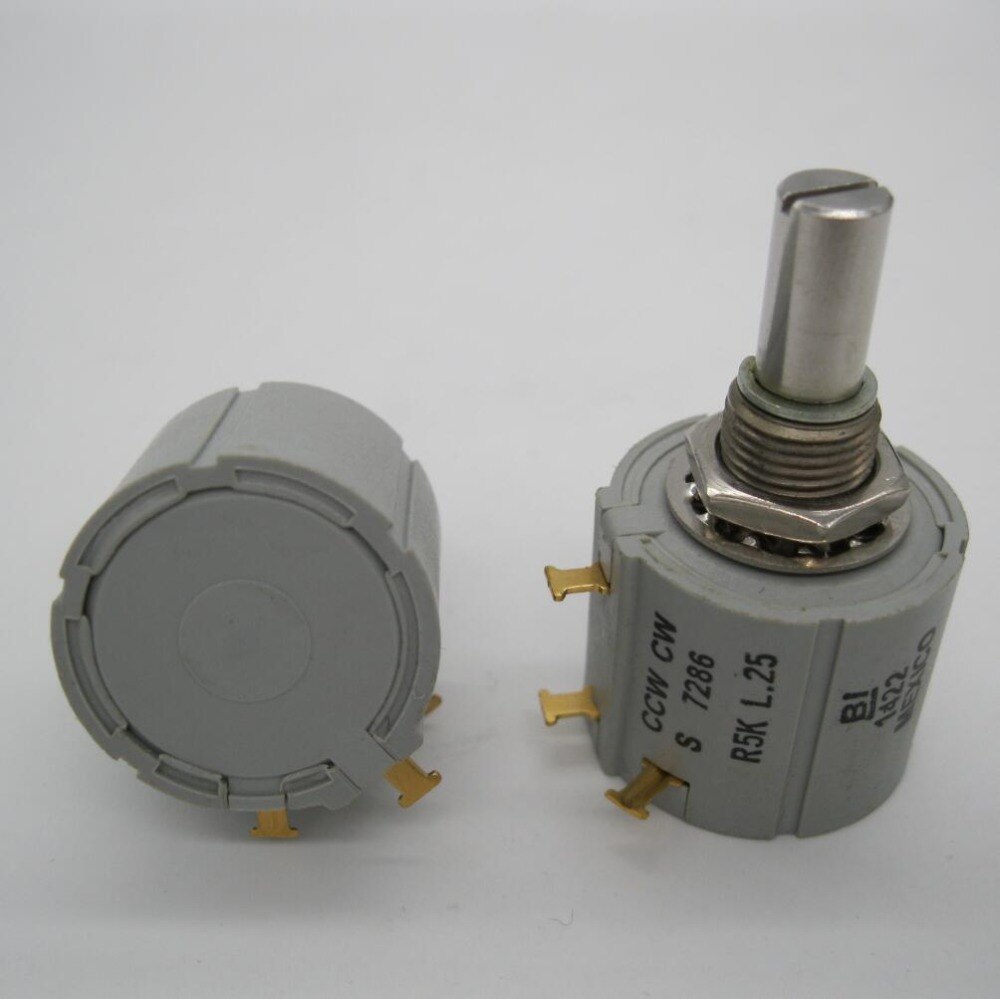 Mehrgang-Potentiometer 10 Ring stickmaschine ersatzteile-CCW CW S 7286 R5K L.25, BI Mexiko 2 Watt rotierend Wirewound R5K