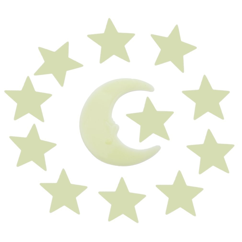 Stars Moon Glow Style In The Dark DIY Luminous Fluorescent Decal Wall Stickers Home Kids Rooms Bedroom Wall Decoration