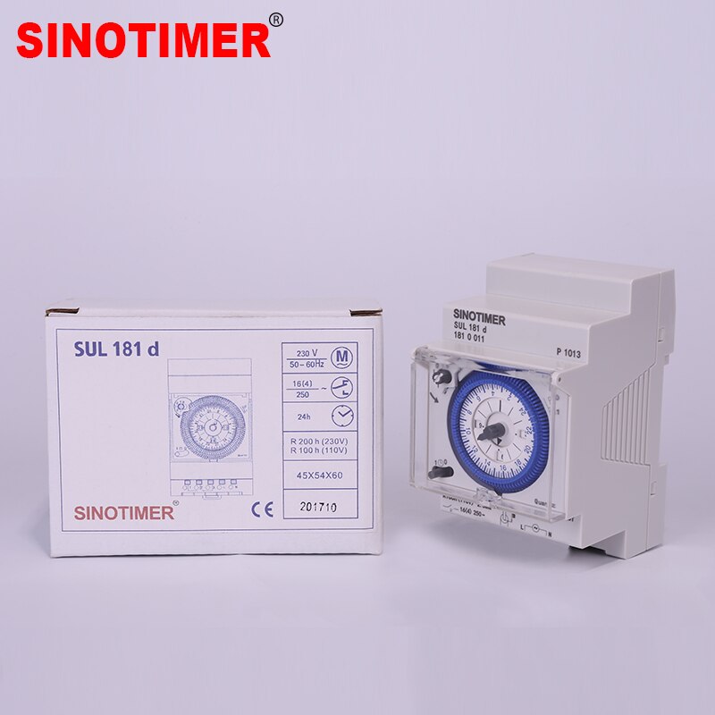 15 Minutes Electronic Mechanical Timer Clock 24 Hours SUL181d Programmable Din Rail Time Management Device