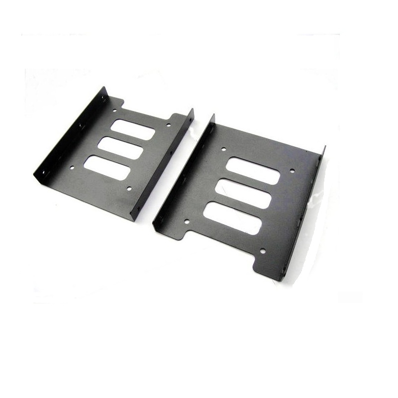Adaptador de soporte de bandeja muelle, 2 paquetes de disco duro HDD negro de 2,5 "SSD a 3,5"