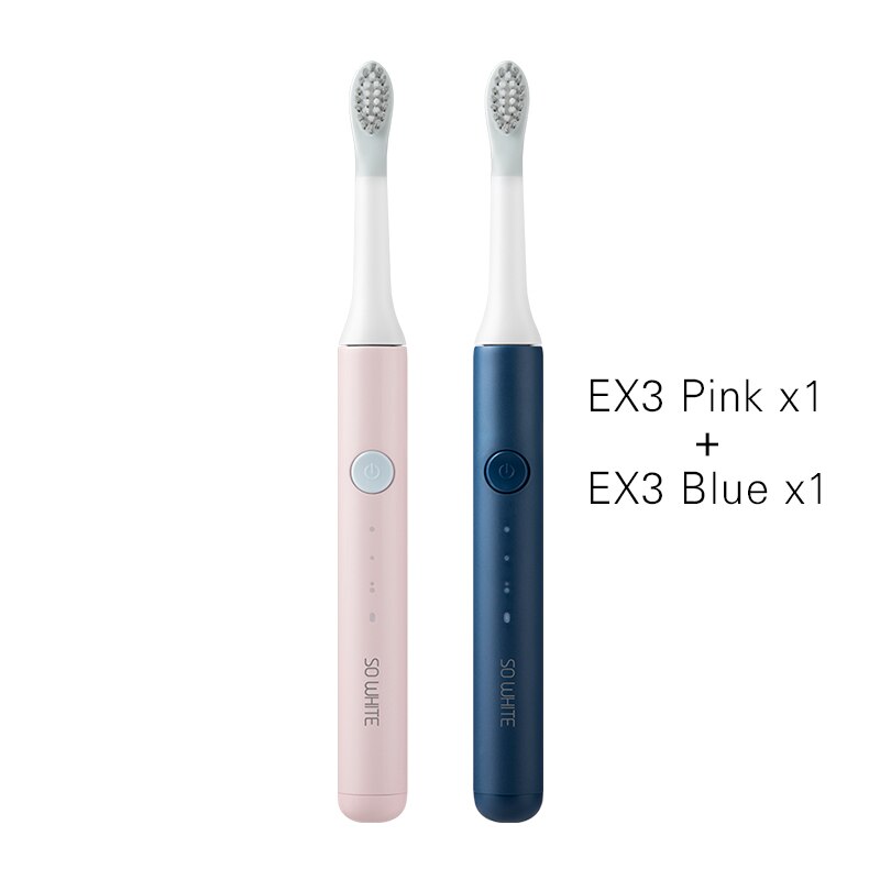 Coocas Pinjing EX3 Sonic Elektrische Tandenborstel Dupont Borstel Ultra Sonic Whitening Hygiëne Cleaner Tanden Waterdicht 31000 Tijd: EX3 Blue and Pink