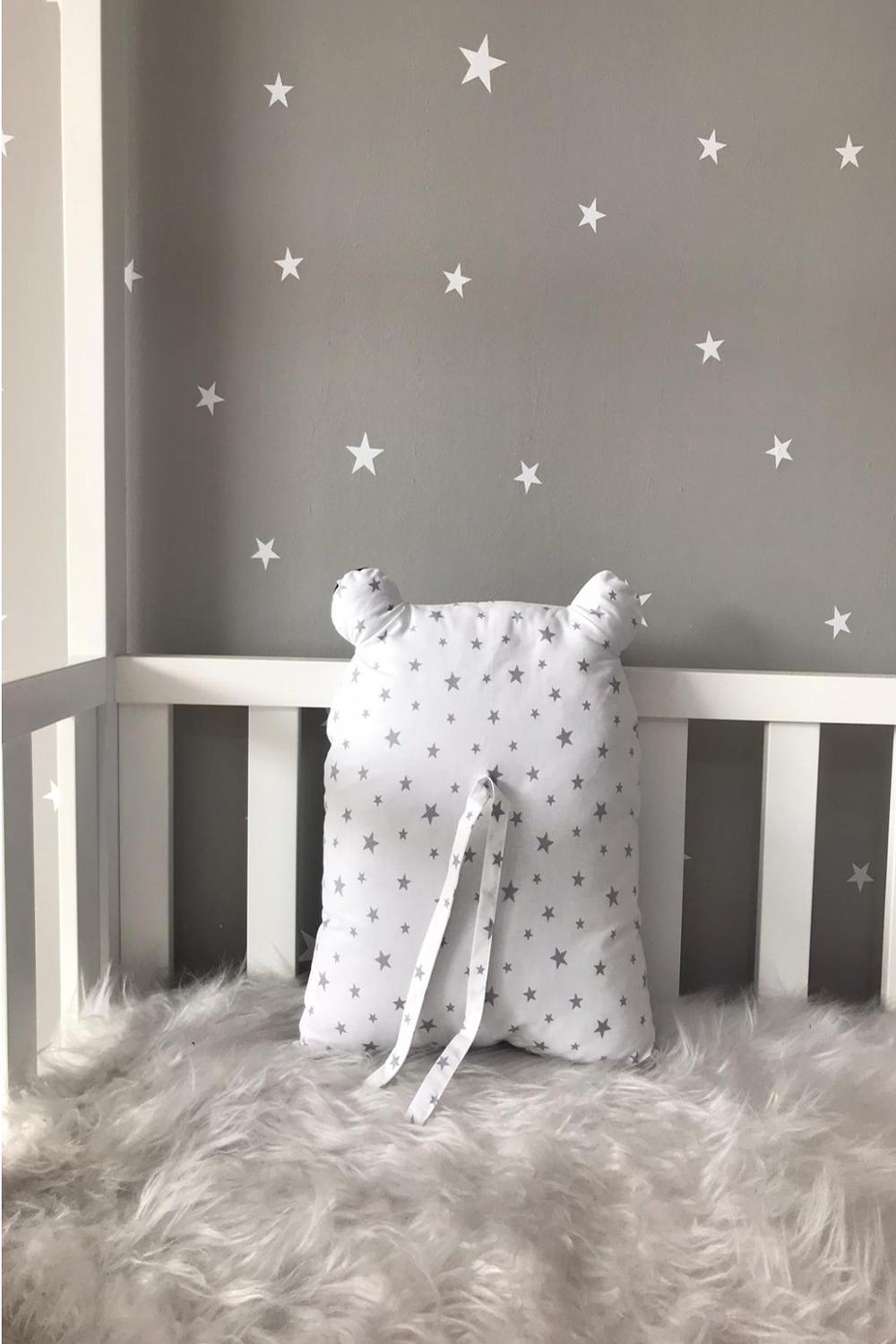 Jaju Baby KidiMoon Schwarz Stern Panda Krippe Schutz Dekor Kissen