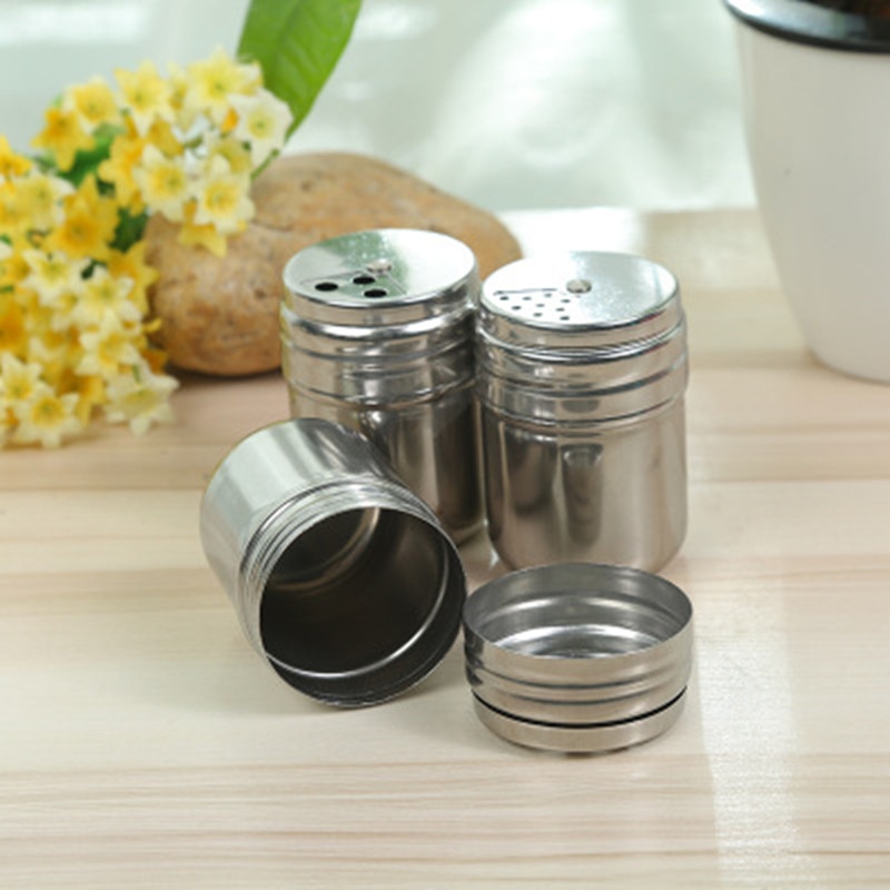 1pc draagbare kruidenpotjes voor buiten, camping, picknick, zout, kruiden, draaibare deksel, container, camping, bbq, servies, kookgerei