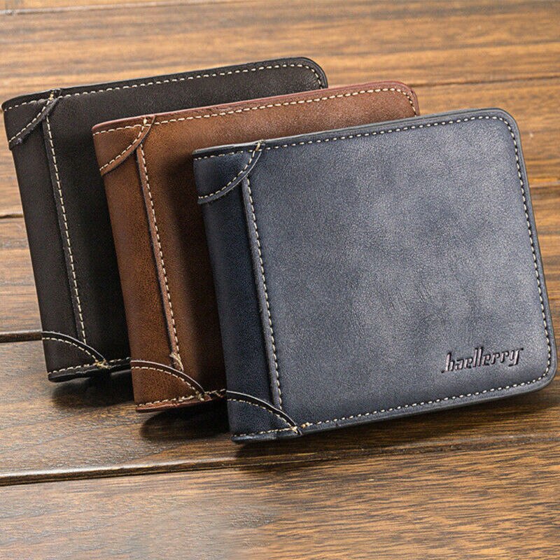 Heren leren portemonnee, vouwkaarthouder, portemonnee, chequeboek, lange clutch, portemonnee