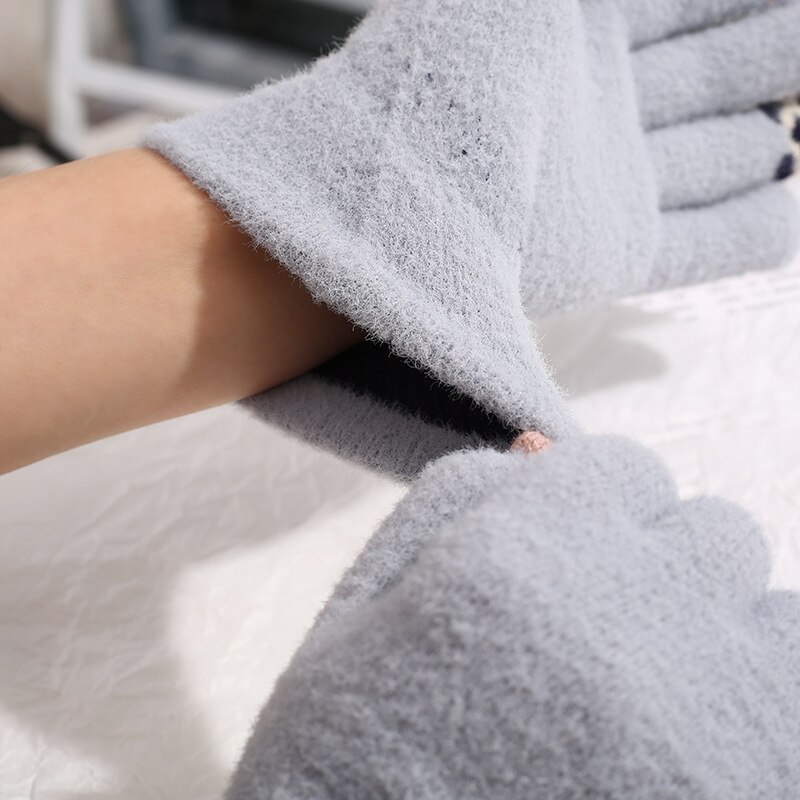 Gants d&#39;hiver pour femmes, avec Panda de dessin animé, en velours, pour garder au et au froid, pour le cyclisme en plein air, le ski, coupe-vent