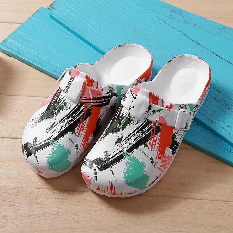 IF CLOCK SHEAR scrub slipper women EVA non-slip clogs scrubs Shoes Work Nursing SPA Beauty Salon Shoes sailor moon