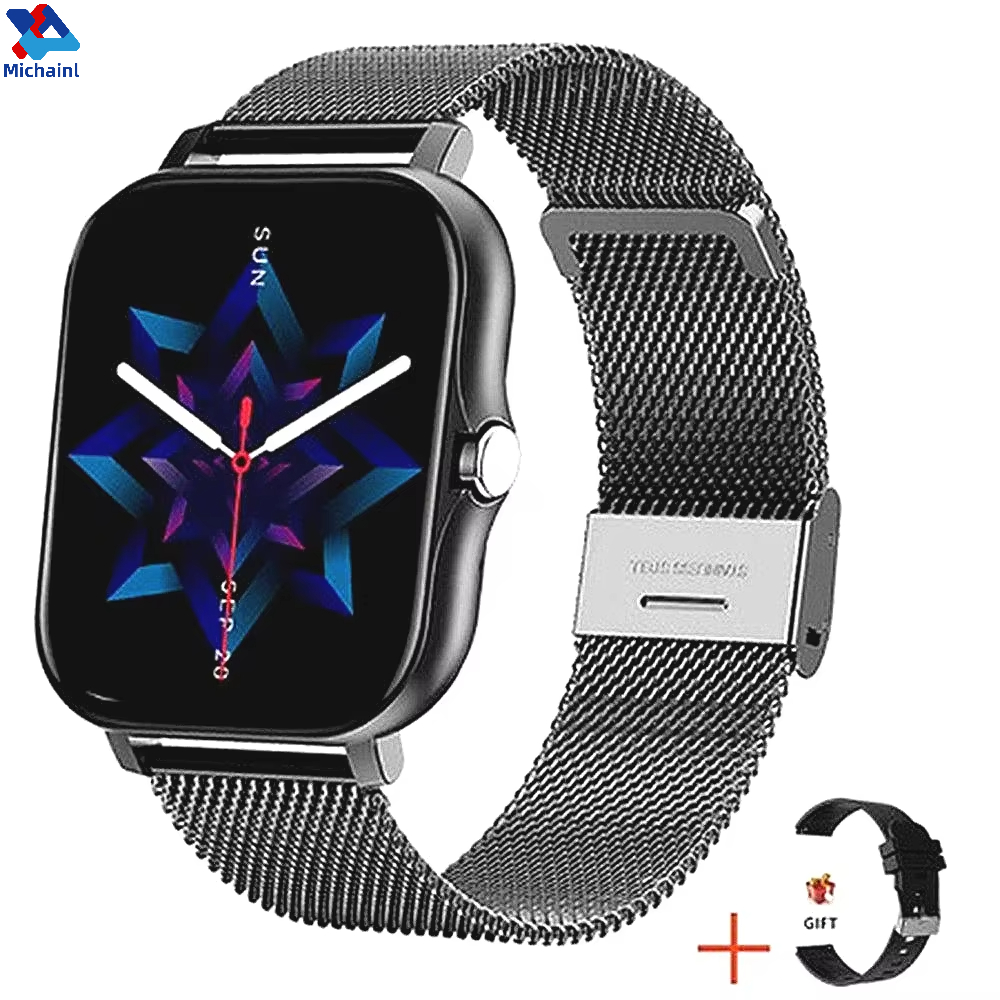 MINGCVIL inteligentny zegarek sportowy zegar zdatność monitor zdrowia wodoodporny Smartwatch bezprzewodowe zegarki telefoniczne dla Xiaomi IOS mężczyźni kobiety: SZARY