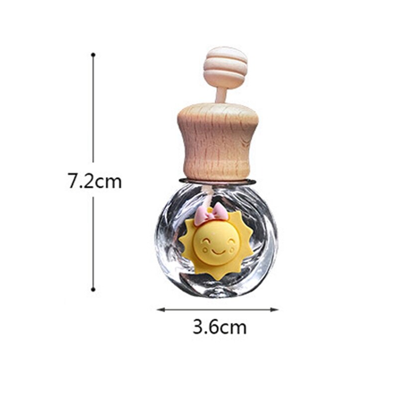 Bouteille de parfum de voiture vide en verre, désodorisant de voiture mignon, Clip de parfum, sortie d&#39;air, diffuseur d&#39;huiles essentielles d&#39;aromathérapie