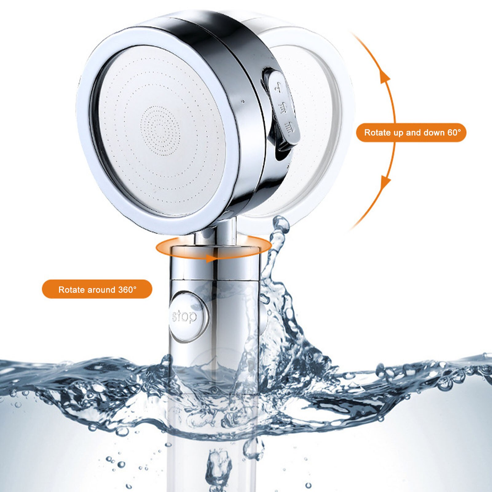 Badkamer Hand Held Douchekop Wandmontage Douche Set 3-Instellingen Hoge Druk Douchekop Saving Water