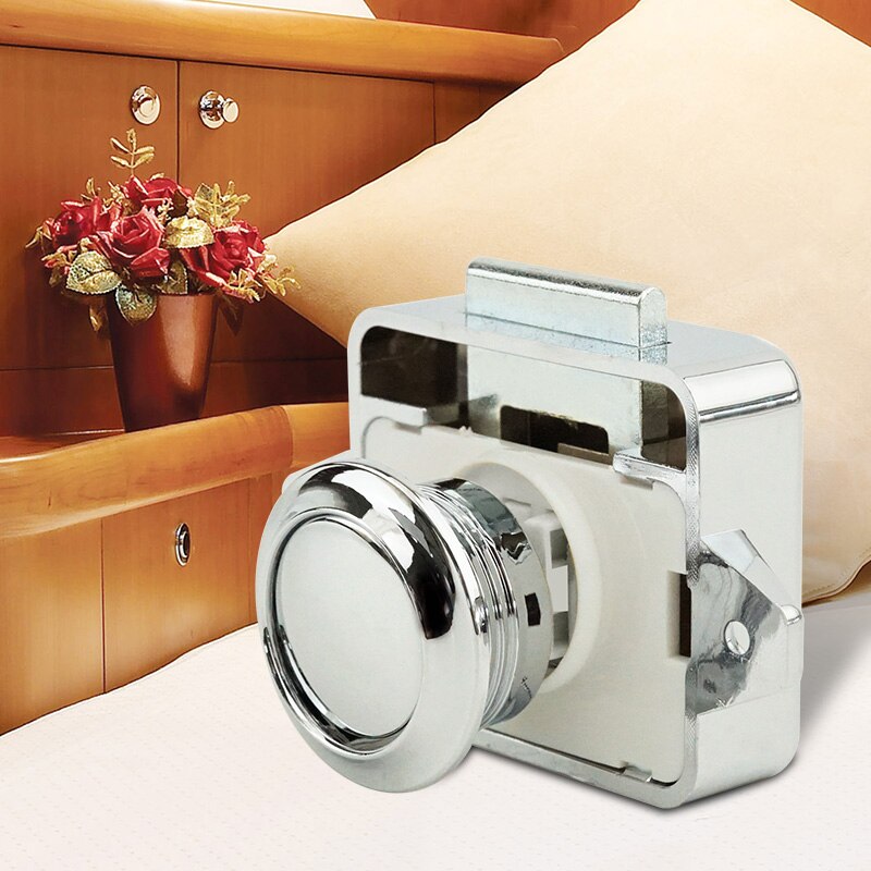 5Pcs Rv Push Lock Diameter 26Mm Klink Knop Sloten Voor Camper Auto Thuis Boot Caravan Kast Lade Meubelen deurslot Hardware