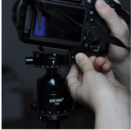 720 Gradi In Lega di Alluminio Professionale Video treppiedi della Macchina Fotografica Panoramica manbily testa a sfera con Arca-swiss piastra a sgancio rapido