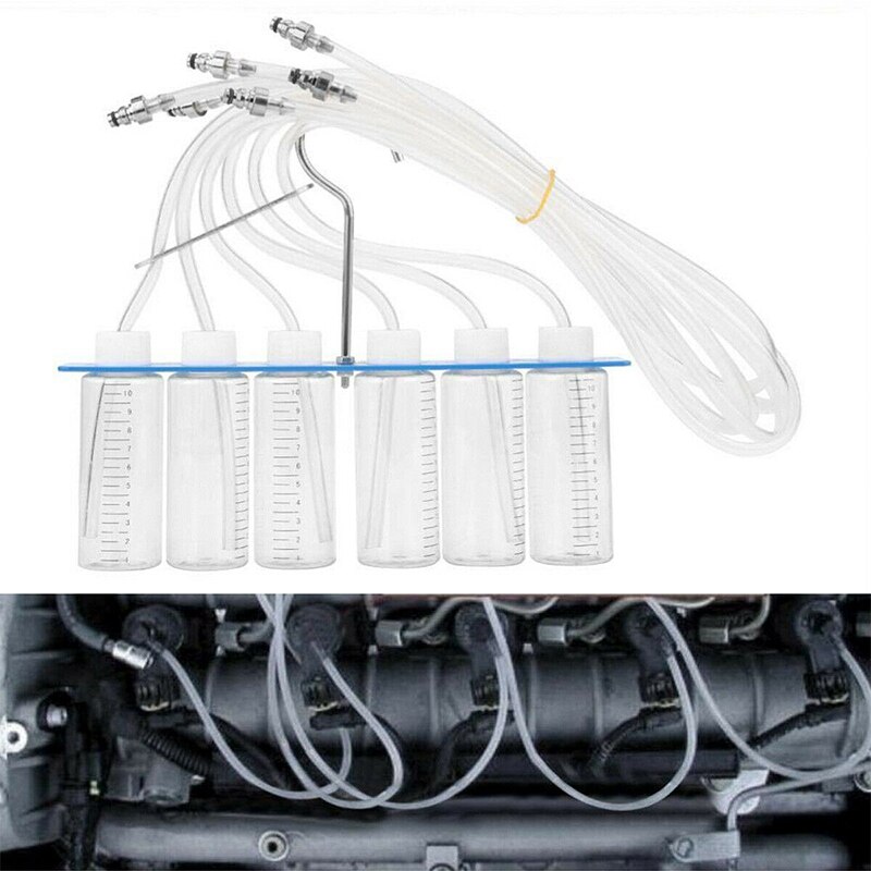 1pc Newest Powerful Metal Diesel Injector Flow Meter Adaptor Set Rail Leak-Off Tester Kit Fuel Tester Flowmeter Car Accessory