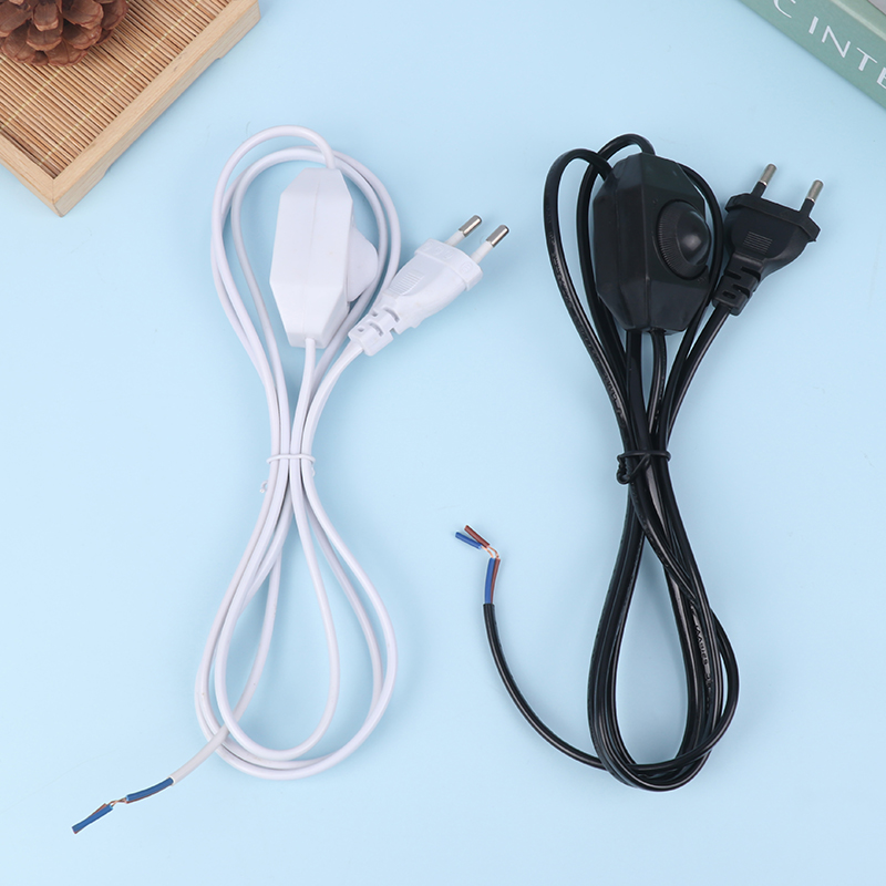 1.8M Verlengsnoer Met Dimmer Eu Stekker Bediening Schakelaar Stroomkabel Eu Stekker Voor Tafellamp 220V Elektriciteitsdraad