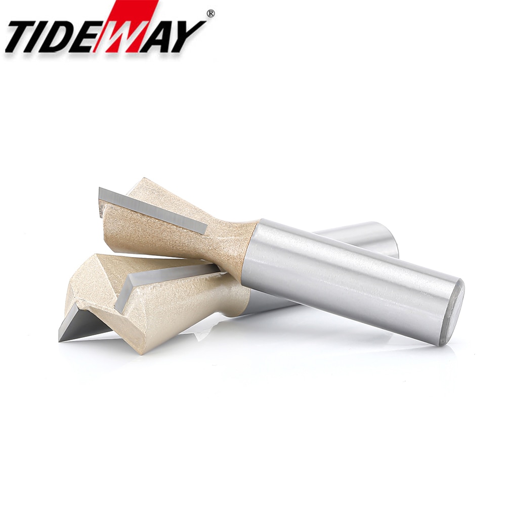 Tideway Dovetail Router Bits Joint Milling Cutter Tools for Furniture Building Cabinet Making Engraving Cutting Tool for Wood