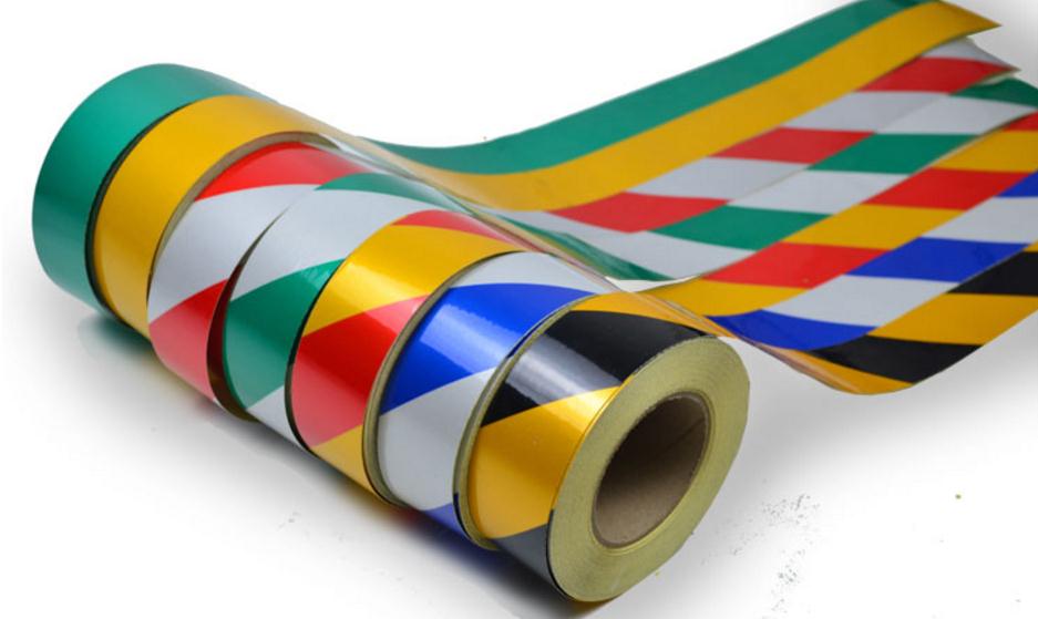 45 meter, Breedte 10 cm Lage reflecterende verkeer waarschuwing kleur plakband, veiligheid apparatuur waarschuwing tape met lijm,