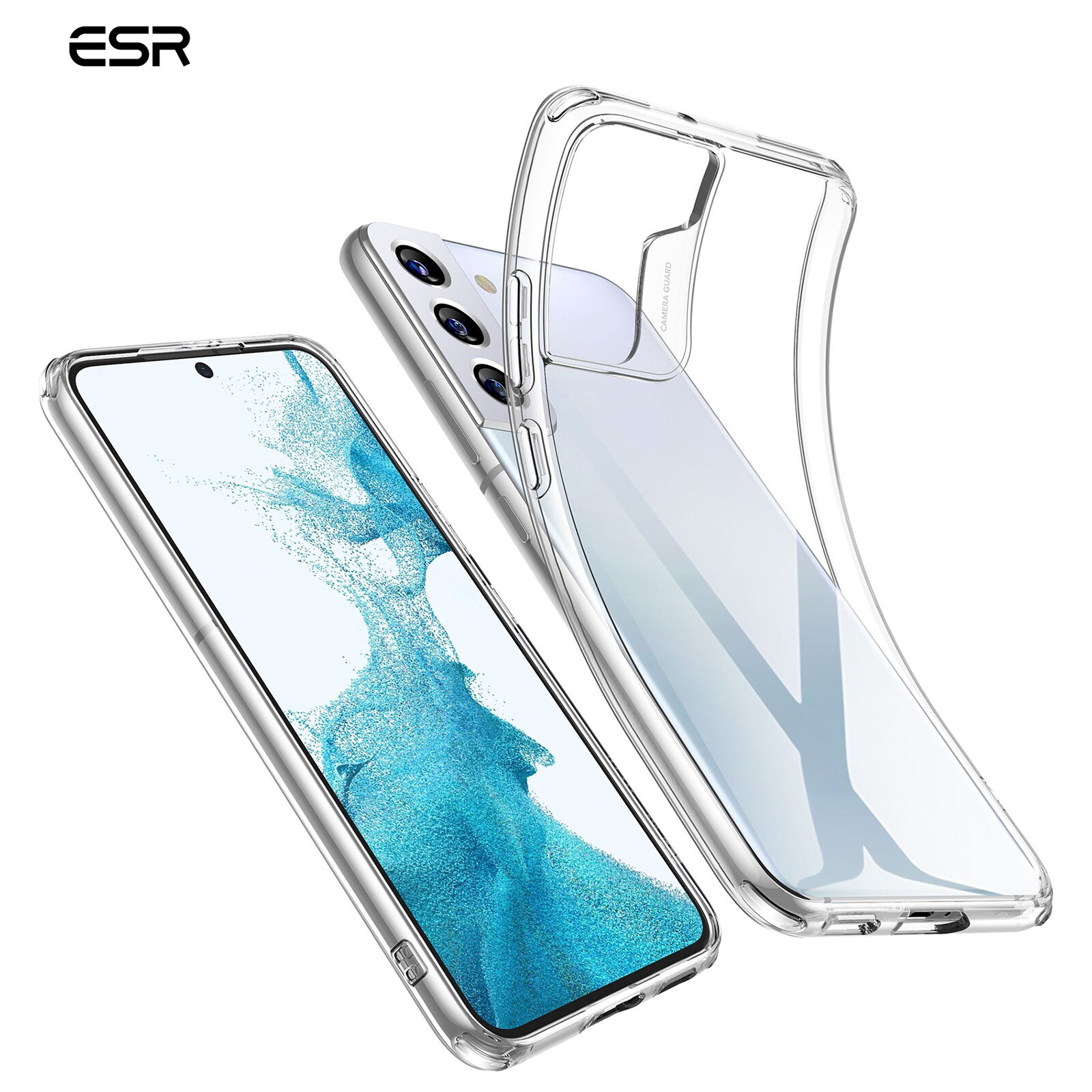 ESR-funda de TPU para Samsung Galaxy S22 Ultra, cubierta trasera transparente, fina y suave, para Samsung S22 Plus: Galaxy S22 Plus