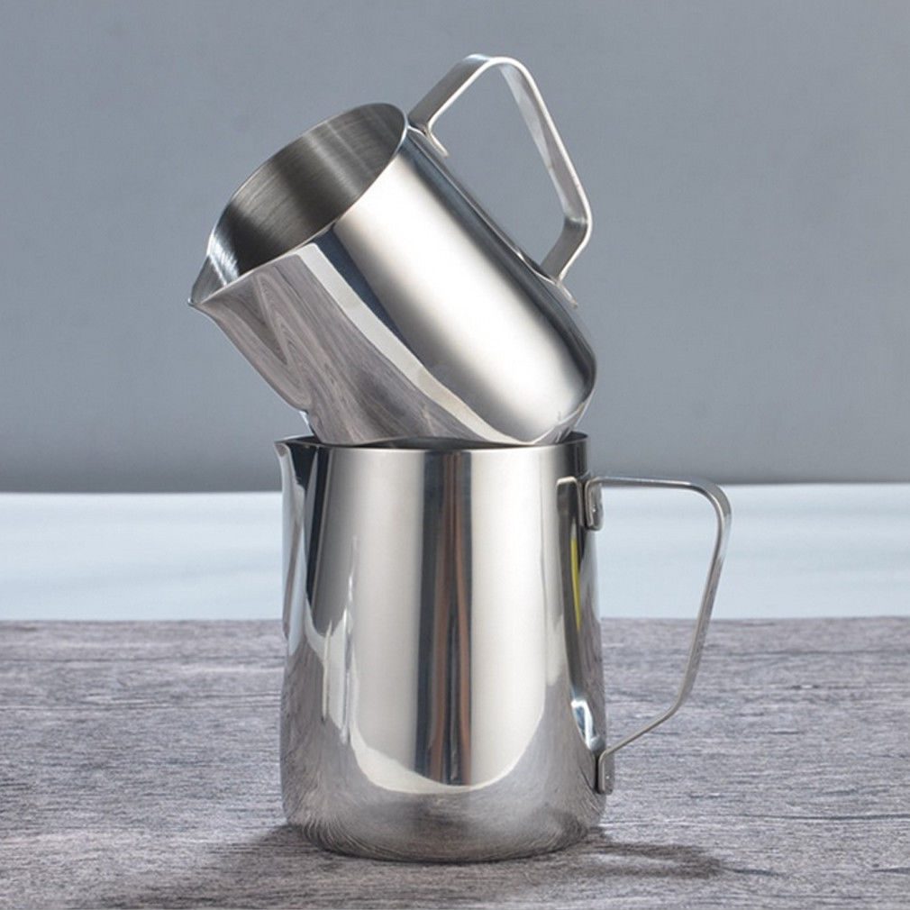 Rvs Melk Opschuimen Jug Frother Koffie Latte Container Pitcher 3 Maten