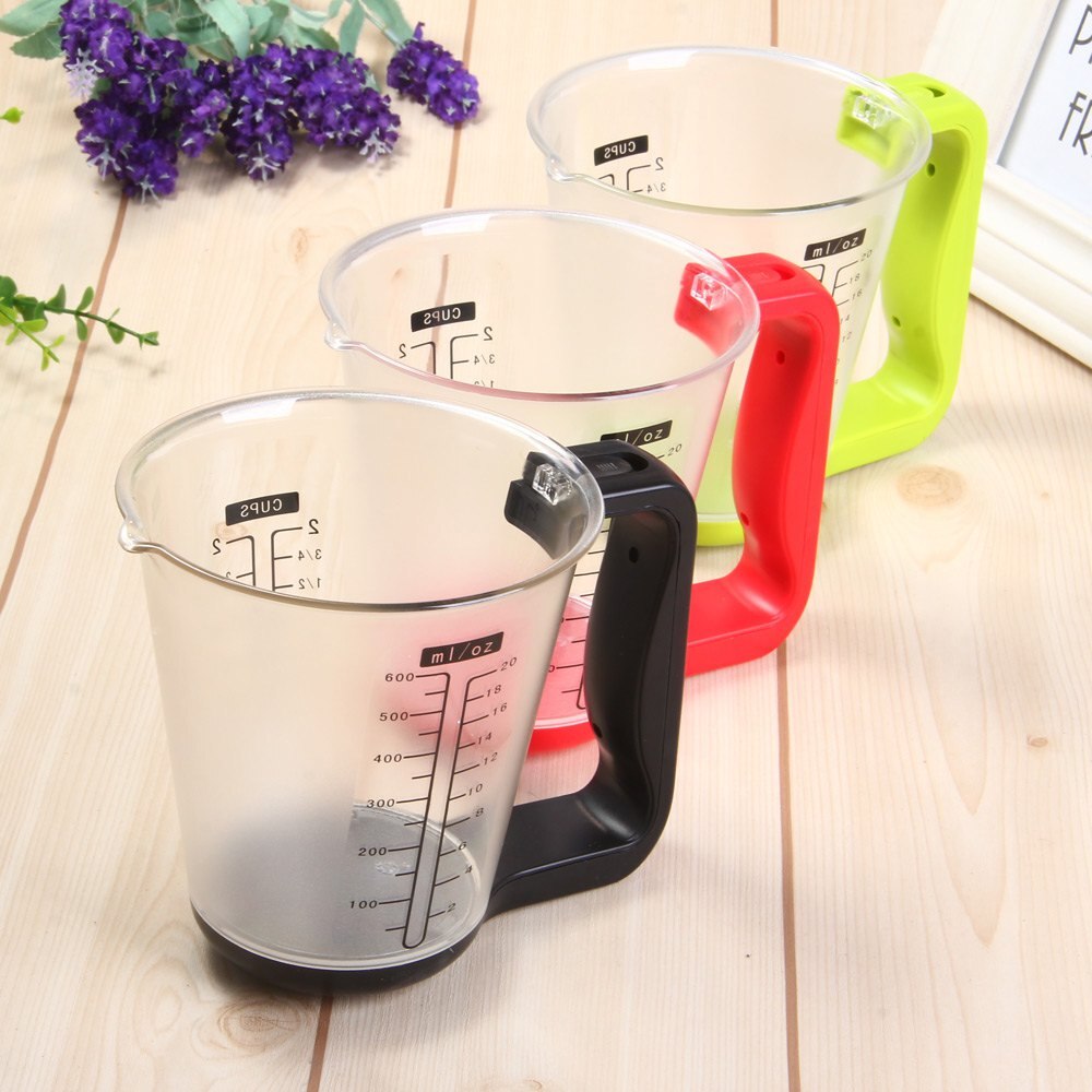 Hostweigh Maatbeker Keukenweegschaal Digitale Beker Weegschaal Elektronische Tool Schaal met Lcd-scherm Temperatuur Meting Cups