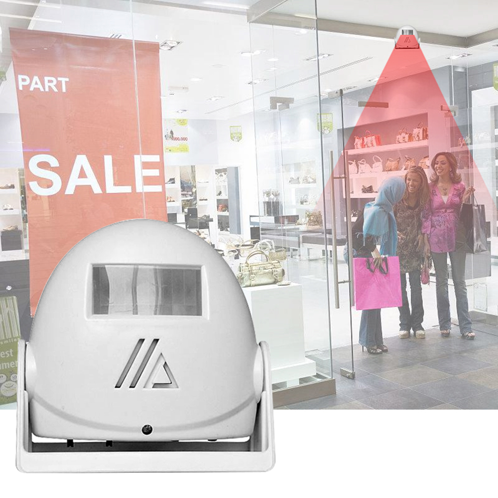 Wireless Door Bell Shop Guest Welcome Device Visitor Entry Alert Door Chime Infrared Motion Sensor Home Anti-theft Alarm