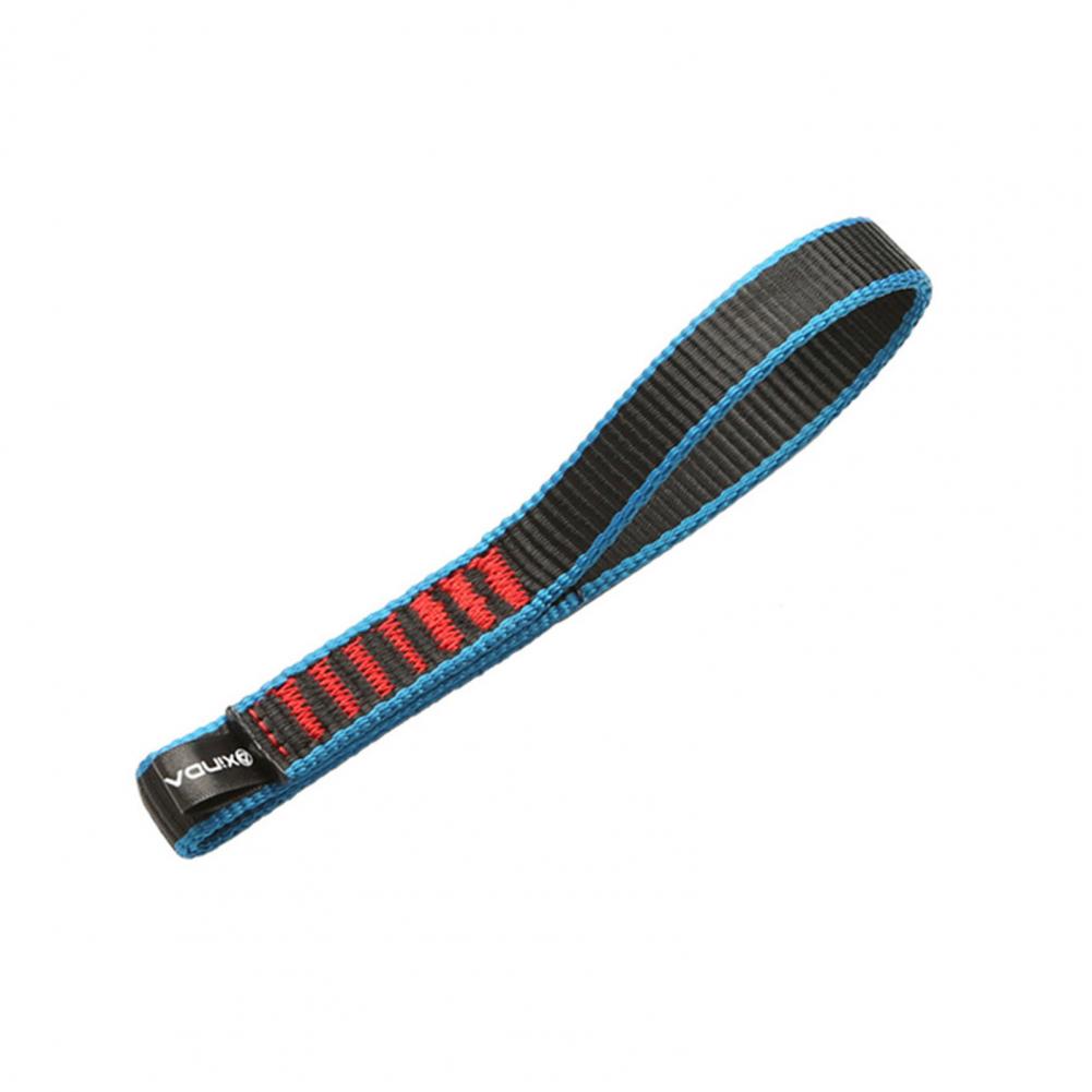 22KN Climbing Webbing 16mm Wide Rock Climbing Webbing Strap Open Sling Nylon Webbing Lanyard Rope QuickDraw Short Webbings Strap: black