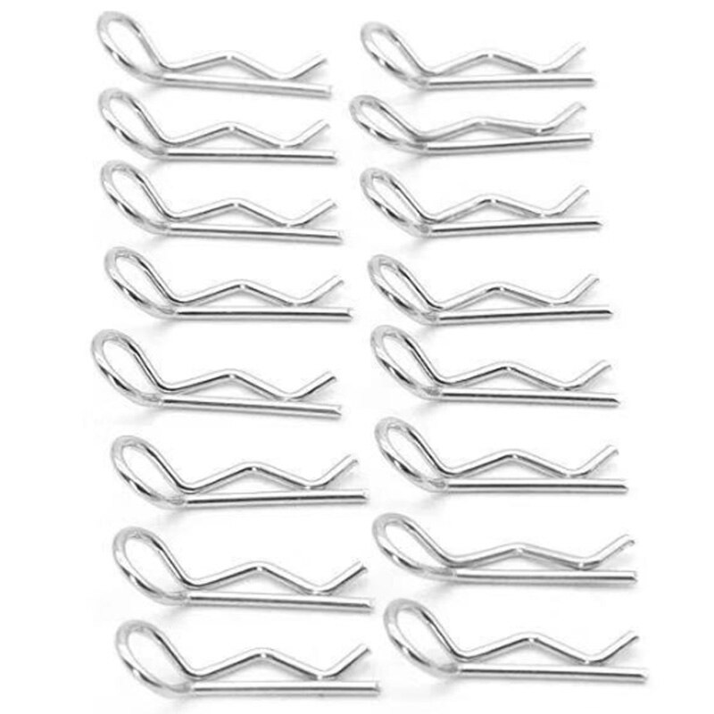 50Pcs Stainless Steel Body Clips Shell Cover Pin Bend for 1/10 RC Car Remote Control Toys Hsp Redcat Exceed Spare Parts