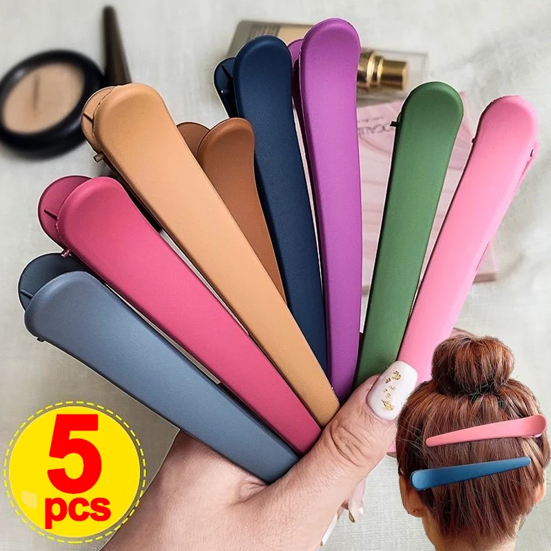 5 uds Clips de maquillaje niñas Clip de boca de pato mujeres Clip de pelo de plástico horquilla accesorios para el cabello abrazadera de sección peluquería