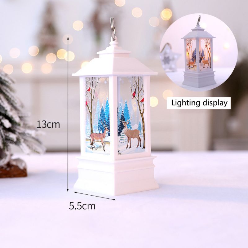Velas de luz LED de té jaulas ElkLED vela de Navidad con soporte Santa candelero Navidad LED simulación Luz Decoración: WD