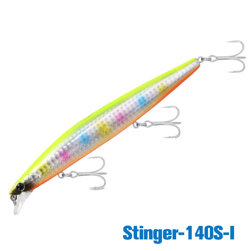 TSURINOYA 140S Sinking Minnow 140mm 26g Ultra Long Casting Fishing Lure STINGER Seabass Tuna Sea Inshore Fishing Hard Bait Model: Stinger 140S-I