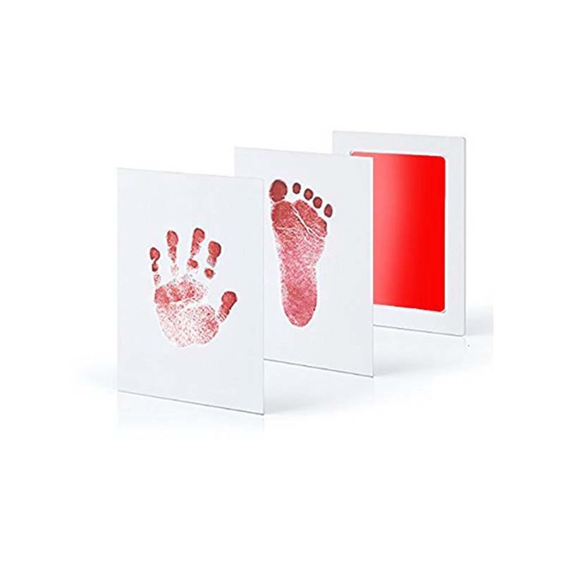 Kit de impresión de huella de mano para bebé recién nacido, almohadillas de tinta no tóxicas, seguro, recuerdos para niños, accesorios para el cuidado del bebé: Red
