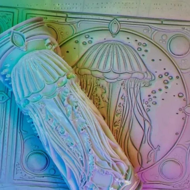 Clay Tile Roller 3D Printed Clay Texture Rollers Flower Bird Pattern Rolling Pins Rollers DIY Animal Texture Pottery Tools: Dark Khaki