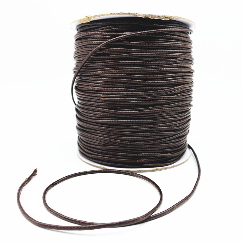 0.5mm/0.8mm/1mm/1.5mm/2mm cordon de coton ciré corde fil ciré cordon sangle collier corde pour la fabrication de bijoux