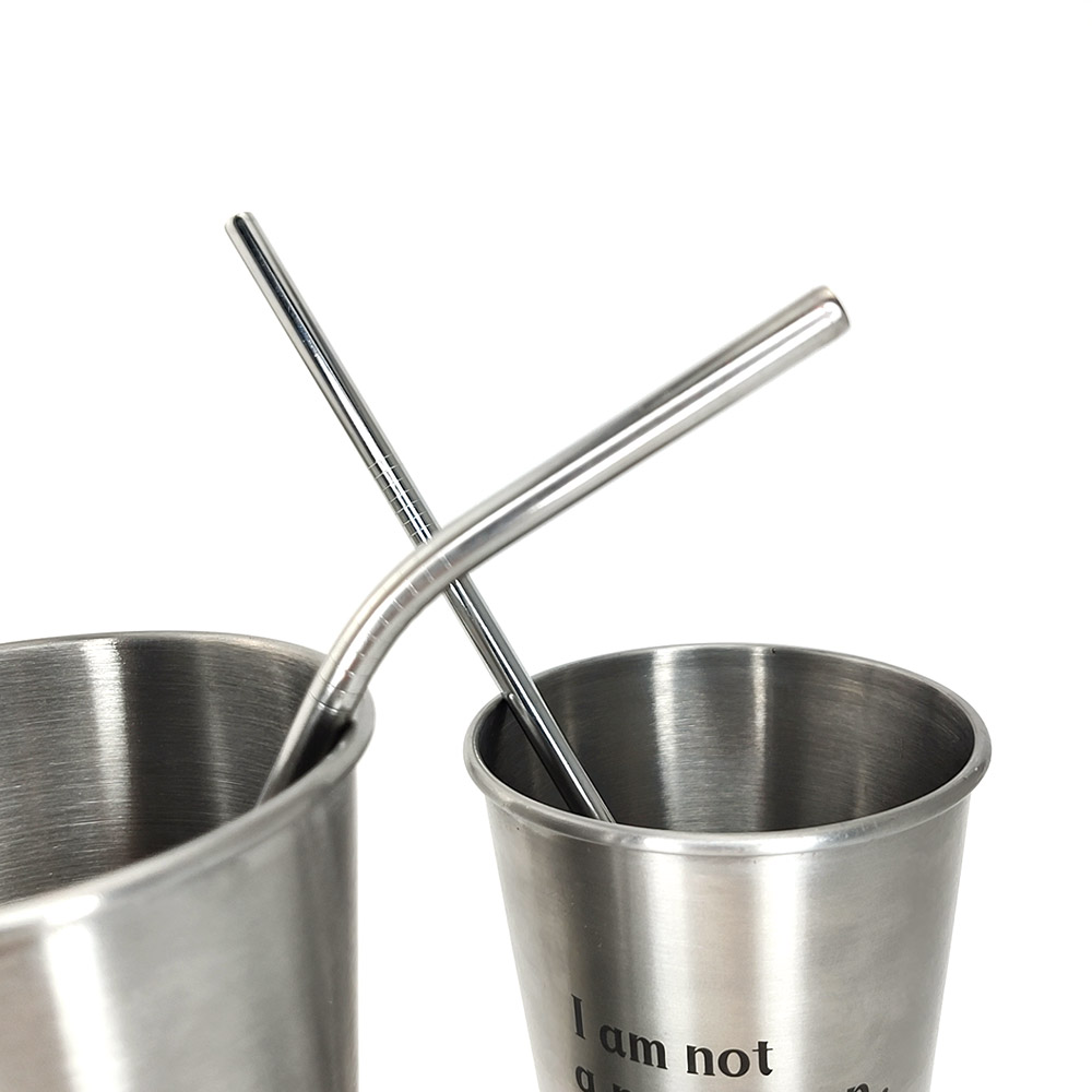 6 millimetri di Larghezza di Paglia Riutilizzabile in Metallo impostato Paglia Bolla Cannucce Tè 304 in Acciaio Inox Cannucce di trasporto libero