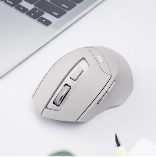 INPHIC DR01 Kabellose Bluetooth-Maus, wiederaufladbar, für Büro, leicht, tragbar, drei Modi, Laptop, iPad, universelle ergonomische Maus: WHITE