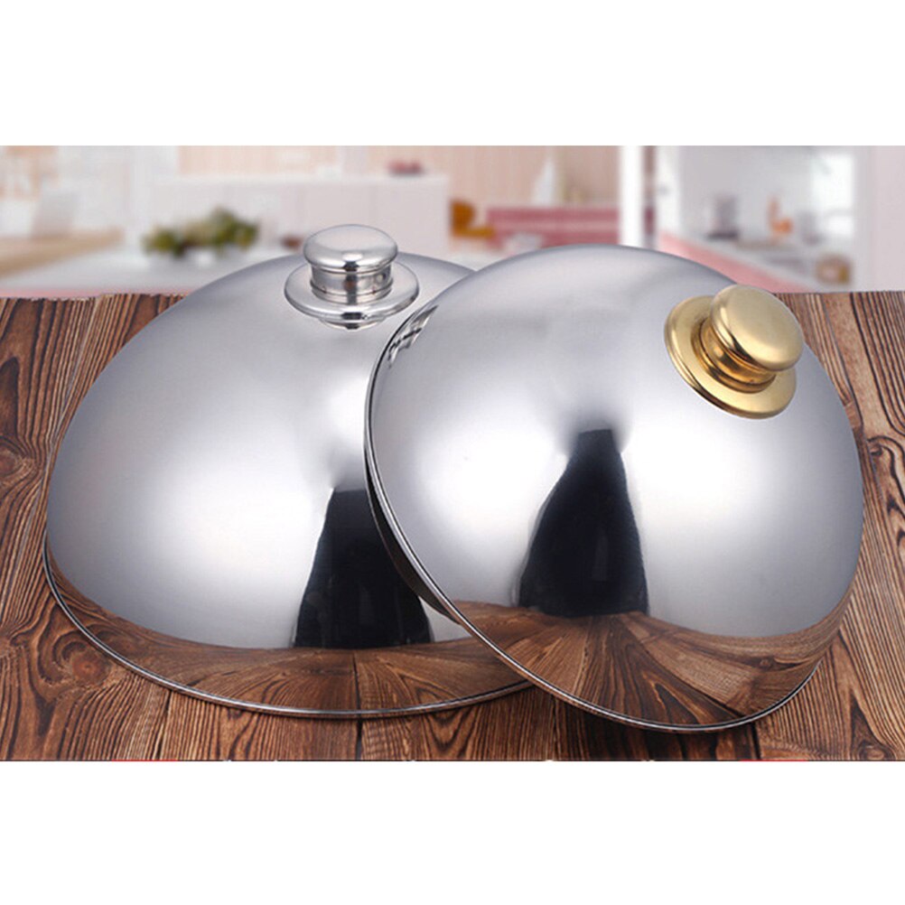 Stainless Steel Food Cover Dish Dust Cover Dome Food Lid for Home Restaurant Hotel