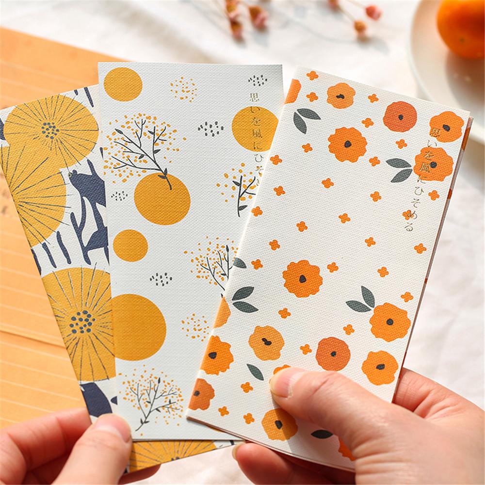 4pcs/set Kawaii Letter Paper Set Flower Envelope with Letter Paper Folding Writing Letter Pad Cute Stationery Letter Writing Set