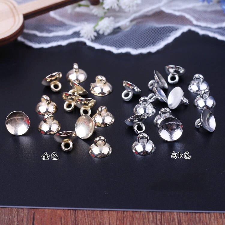 30sets 14mm-18mm Empty Glass Globe Ball Glass Orb Plastic Caps Charms Pendants Glass Vials Wish Bottles Glass Orbs With Caps