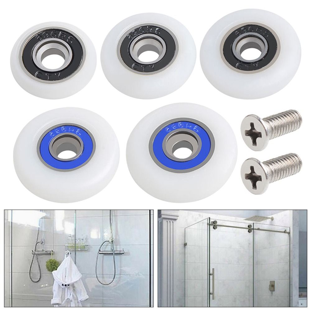 1Pcs/4Pcs 19/23/25/27/29mm Shower Door Roller Nylon with Screw Runner Wheels Silent Fastener Hardware Sliding Door Pulley