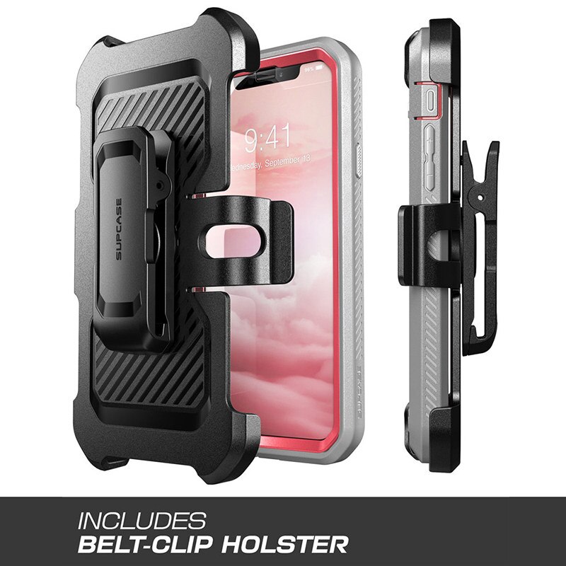 SUPCASE Pour iPhone XR Cas 6.1 pouces UB Pro Full-Corps Robuste Étui Housse de Téléphone avec Construit-dans le Protecteur D'écran et Béquille