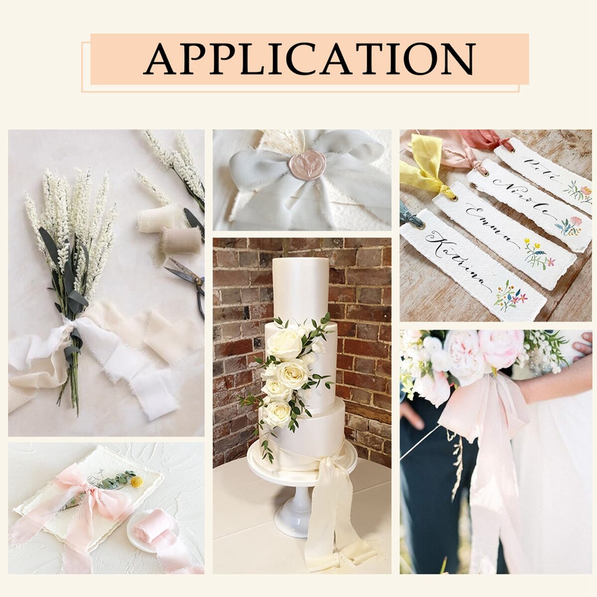 Rouleau de ruban en mousseline de soie, 5 m/rouleau, pour Bouquet de mariée, boîte d&#39;emballage en tissu, décoration pour voiture