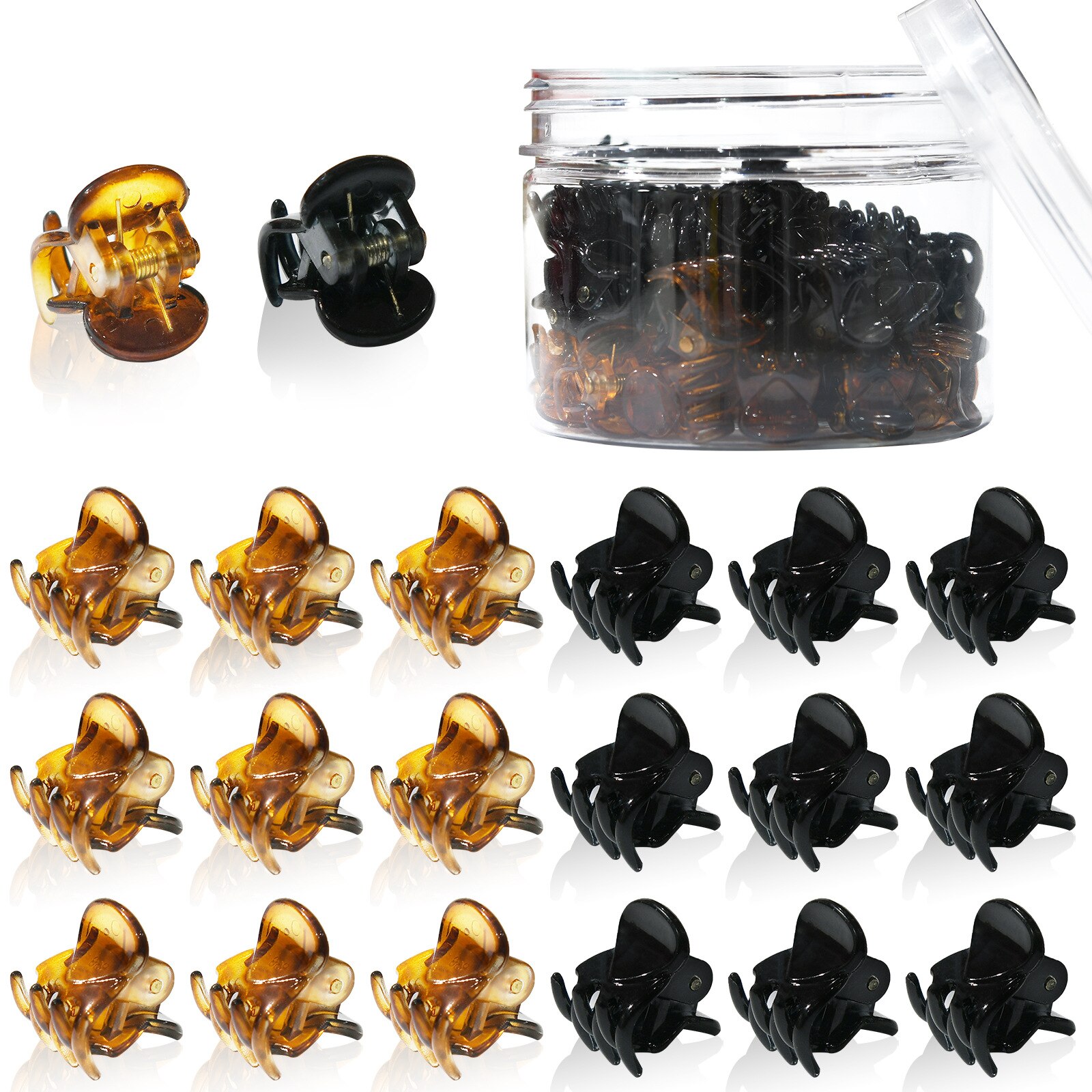 mini włosy pazury małe szczypce klamra 0.59 cal spinki robić włosów dla kobiet 48szt.-Pakiet: CL220106-A