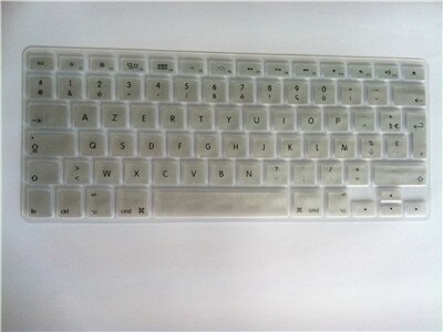 Couverture de Clavier en Silicone de couleur douce Azerty pour Mac Book Pro Macbook Air 13 "15" 17 "Air 13 pouces français Uk/Eu: sliver