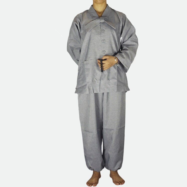 Costume de Temple Shaolin, homme et femme, Robe bouddhiste Zen, Robe de méditation bouddhiste, uniforme, costume de moine: FEMALE / L