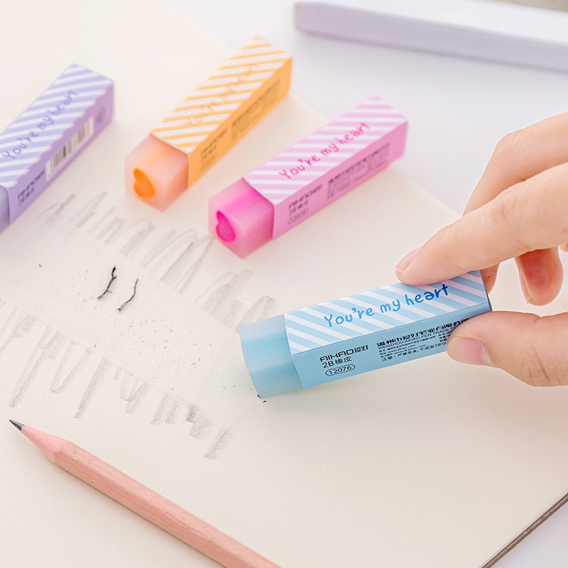 1 pçs cor aleatória borracha pequena colorido durável flexível lápis borracha material de escritório escola aluno prêmio papelaria presente