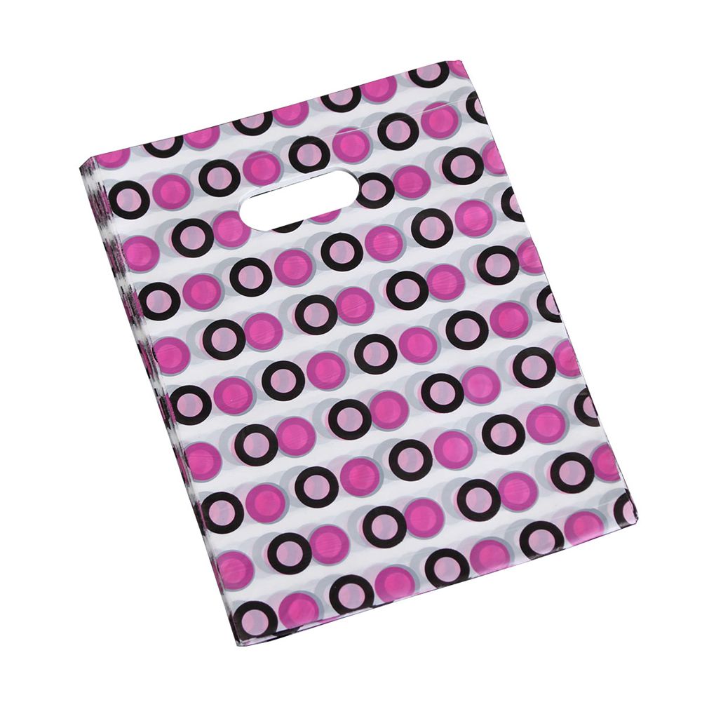 100 st söt mini-smyckespåse i plast med blandat mönster 20*15cm stilar : 3