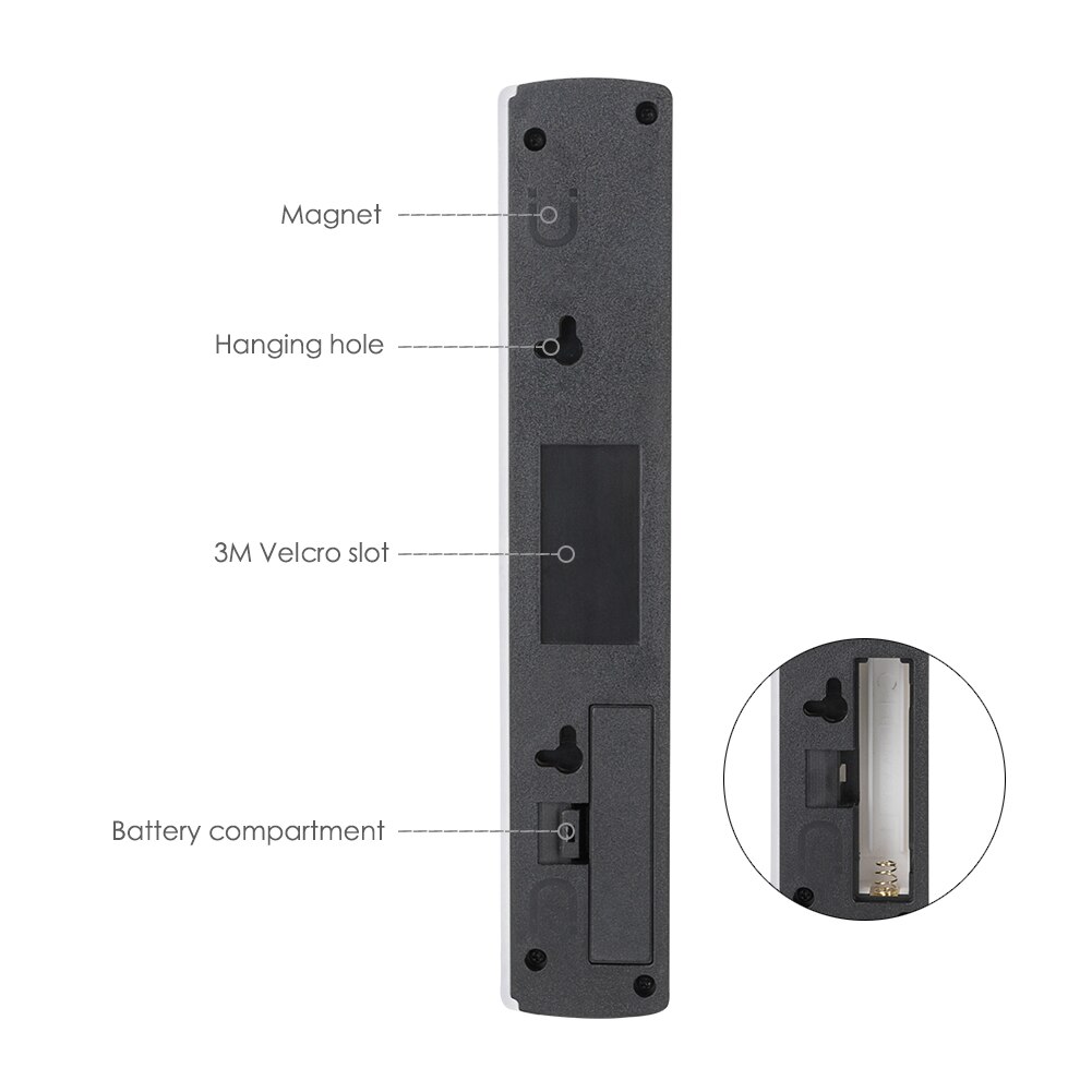 COB LED Schakelaar Nachtlampje Veranda Wandlamp voor Slaapkamer Hal Kast Keuken Draadloze Kast Verlichting Met Magnetische Strip door AAA