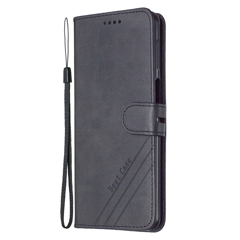 Redmi9T Etui Op Voor Xiaomi Redmi 9 T Case Wallet Magnetische Leather Cover Na Voor Redmi9 T J19S 6.53 Inch flip Telefoon Coque: Black