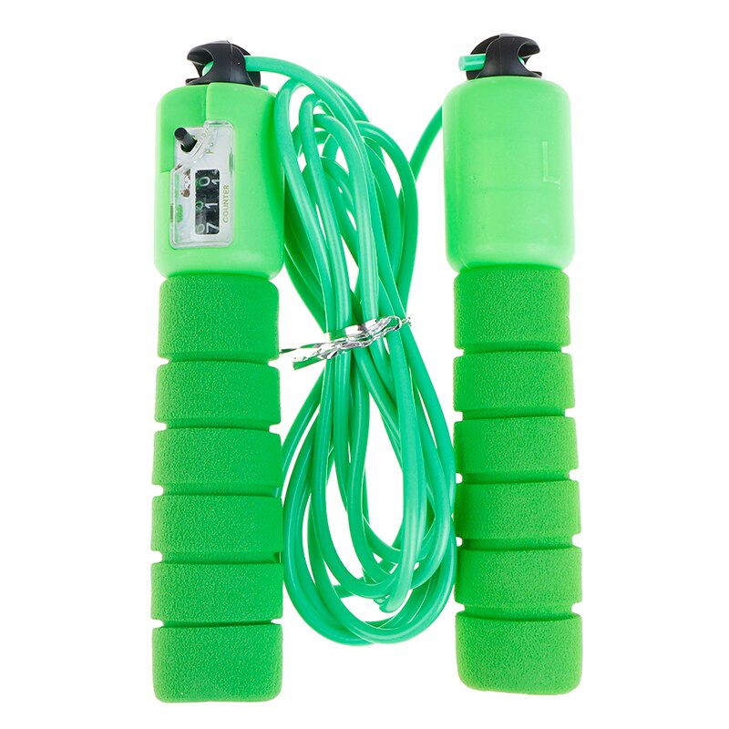 Neue springen seile mit zähler Sport Fitness schnelle geschwindigkeit zählen springseil: Grün