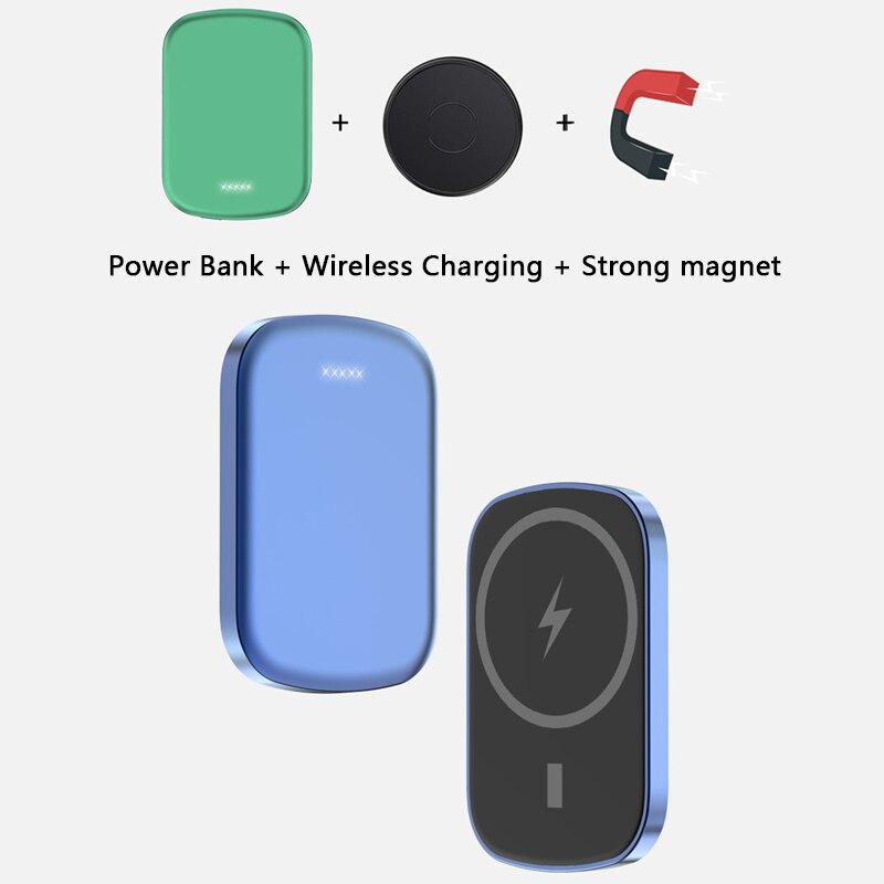 Banco de energía magnético para móvil, cargador inalámbrico de 15W, PD20W, para iPhone 12 Pro Max 12Mini, batería externa de 10000mAh, Magsafe